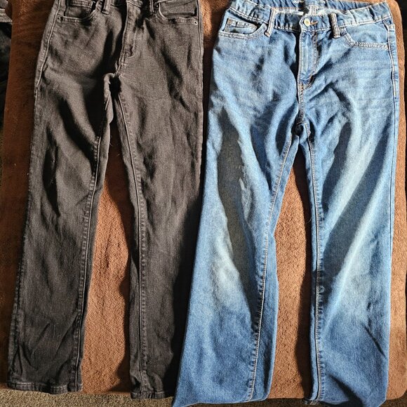 Old Navy Boys Jeans Size 14 Lot of 4 – 3 Straight, 1 Tapered Denim Bundle - Picture 3 of 6